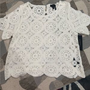 Donna KARAN CROCHeted PULLOVER NWT